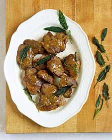 Image of Chicken Livers With Shallots And Marsala, Martha Stewart