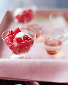 Watermelon and Raspberry Salad