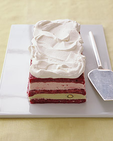 Strawberry and Pistachio Ice-Cream Cake
