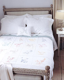 Bird Embroidered Quilt