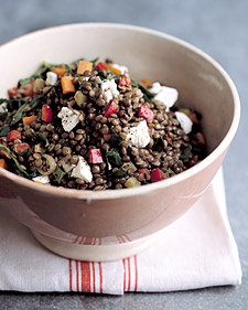 Image of Warm Lentil Salad With Goat Cheese, Martha Stewart