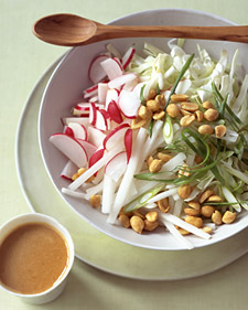 Image of Cabbage And Radish Slaw With Peanut Dressing, Martha Stewart