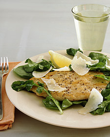 Chicken Scaloppine with Arugula, Lemon, and Parmesan