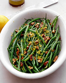 Haricots Verts with Pecans and Lemon