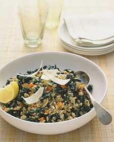 Savory Oat Groats and Kale