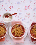 Rhubarb-Berry Crumbles