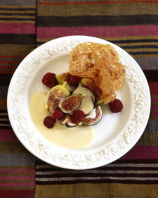 Figs and Raspberries With Lavender-Honey Cream
