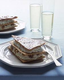Praline Napoleons with Almond Cream Filling