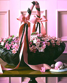 African Violets Basket