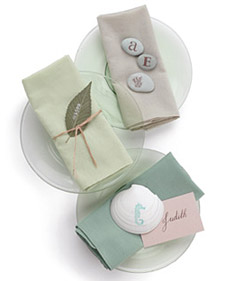 Rubber-Stamped Place Cards