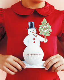 Clip-Art Craft: Snowman Card: Martha Stewart
