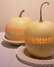 Pierced Openwork Pumpkins Pierced Openwork Pumpkins: Martha Stewart