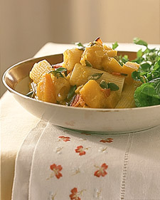 Rigatoni with Pumpkin and Bacon
