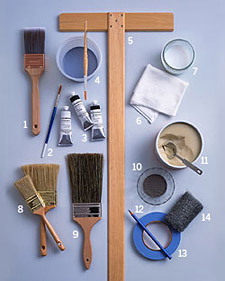 Painted Furniture Tools and Materials