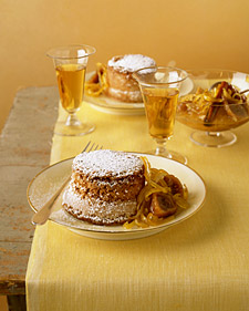 Image of Saffron Cakes With Lemon-Fig Compote, Martha Stewart
