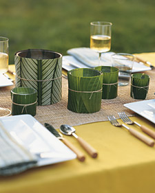 Leaf-Covered Candleholder