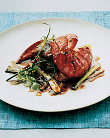 Lobster and Tenderloin with Oyster Sauce, Ginger, and Scallions