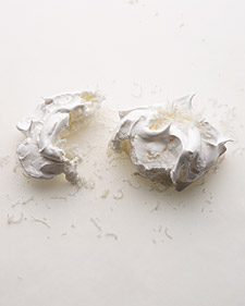 Coconut-Topped Meringues Infused with Vanilla Bean