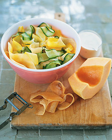 Cucumber, Cantaloupe, and Squash Salad