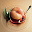 Poached White Peaches
