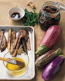 Grilled Eggplant in Pomegranate Dressing