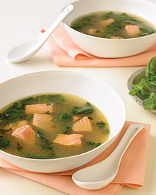 Wild Salmon in Green-Curry Broth