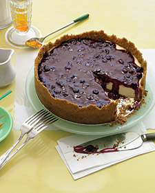 Cheesecake with Blueberry Topping