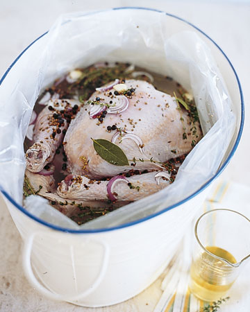 Brining turkey