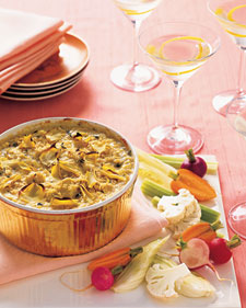 Image of Baked Artichoke Dip With Winter Crudites, Martha Stewart