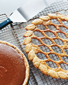 Maple Pumpkin Pie with Leaf Lattice