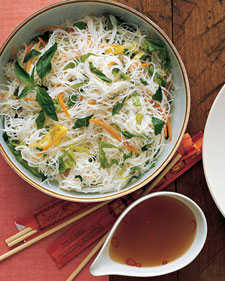 Image of Rice Noodles With Scallions And Herbs, Martha Stewart