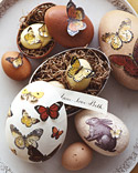 Decoupage eggs