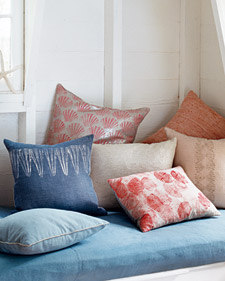 Printed Seashell Pillows