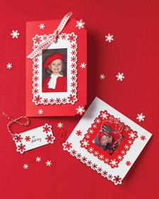Punched Snowflake Gift Tags: Martha Stewart