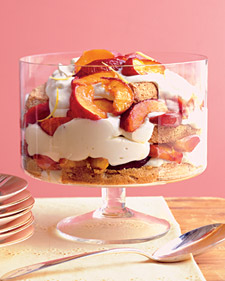 Stone-Fruit Trifle with Lemon Mousse