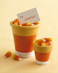 Candy-Corn Pots