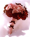 Bouquets: Cosmos and Roses, Eucharis and Satin