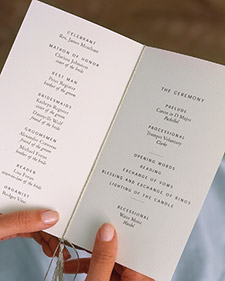 The Wedding Program