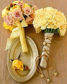 Dressing the Bouquet: Fabric and Ribbon Square-Ends 