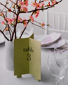 Trifold Table Number