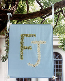 Monogram Details: Silk Flowers