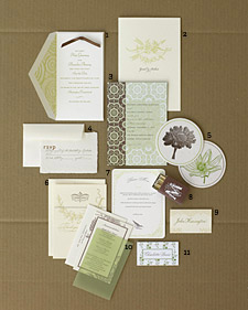 Green and Brown: Elegant Stationery