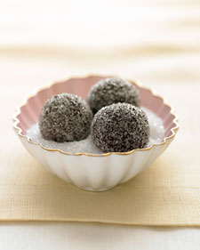 Chocolate-Champagne Truffles in Sparkling Sugar