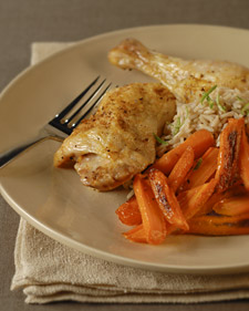 Image of Curried Chicken Legs With Carrots Rice And Lime, Martha Stewart