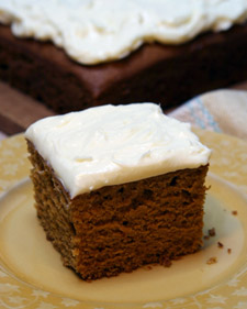 Pumpkin Spice Cake with Honey Frosting