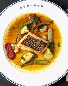 Thomas Keller's Mediterranean Bass with Squid, Fennel, and Tomatoes