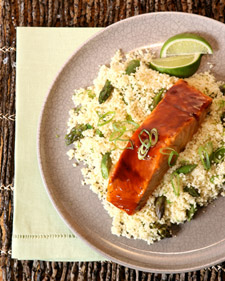 Hoisin-Lime Salmon with Asparagus Couscous