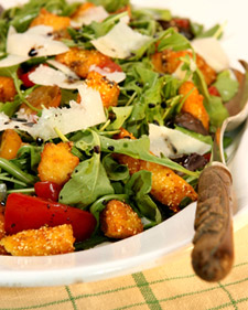 Image of Mixed Tomatoes And Arugula Salad With Crispy Polenta, Martha Stewart