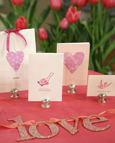 Valentine's Day Glittered Greeting Cards