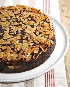 Chocolate Almond Upside-Down Cake